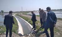 بازدید میدانی از پروژه کانال بتنی لاریم؛ گامی مهم برای افزایش بهره‌وری آبیاری در جویبار