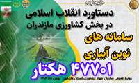  روایت دستاوردهای دولت وفاق ملی در کشاورزی استان مازندران/سامانه های نوین آبیاری