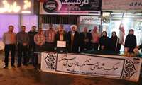 برپایی موکب شهدای سنگرسازان بی سنگر جهاد کشاورزی در محل برگزاری اجتماعات شبانه شهرستان نکا