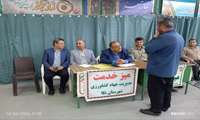برگزاری میز ارتباطات مردمی و سخنرانی پیش از خطبه در نماز جمعه شهرستان نکا به مناسبت هفته جهاد کشاورزی
